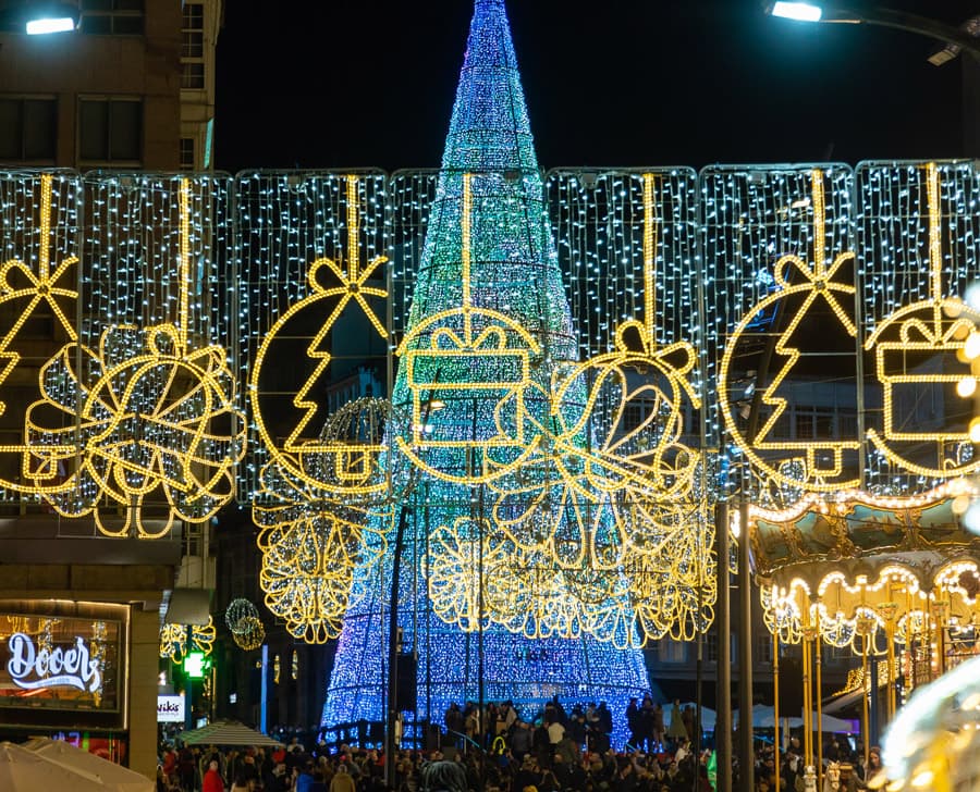 Luces de navidad en Mugardos